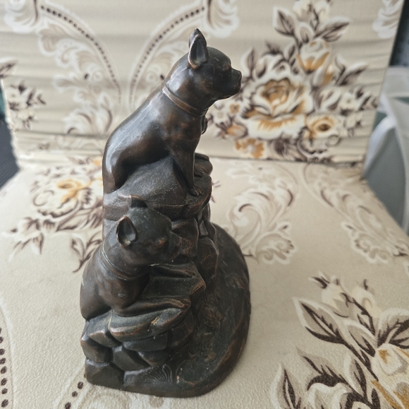 Antique Bronze Boston Terrier Bookends *READ DESCRIPTION* - Picture 7 of 14